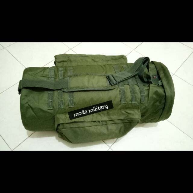 Tas pulsak jatah TNI original duffle bag I Tas barang TNI I Tas trevel I Tas kapsul TNI