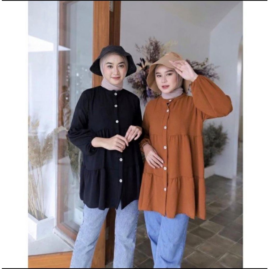 TUNIK RAYON CRINKLE // DANNY TUNIK // TUNIK RILIA // BAJU ATASAN WANITA PREMIUM TERLARIS