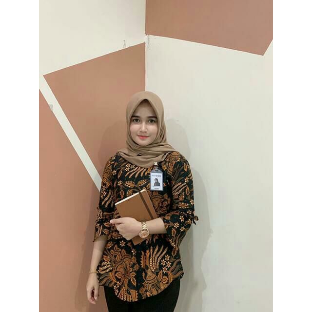 Baju Batik Wanita - Blus Wanita - Blouse Batik Sulur Manggar - Atasan Wanita Blus Kantor