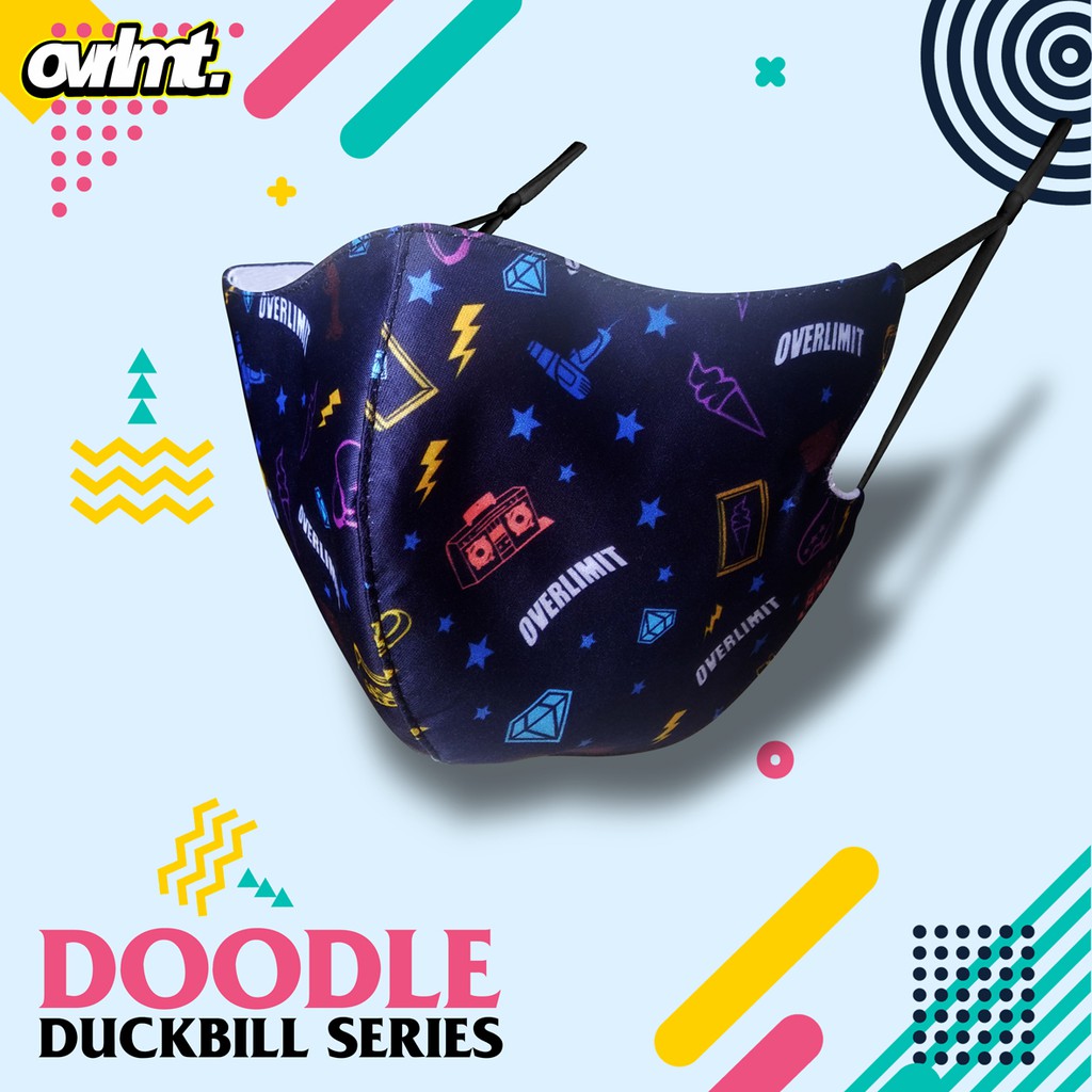 Masker duckbill Overlimit Doodles