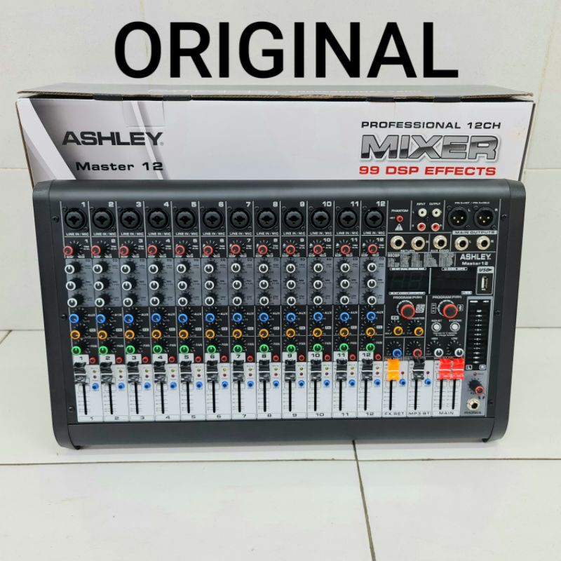 Mixer Ashley MASTER12 Original Master 12 Channel Usb Bluetooth Record