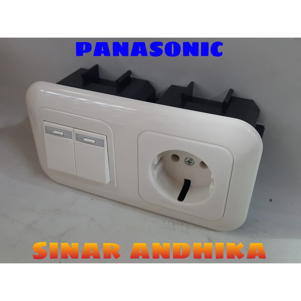 STOP KONTAK NON CP + SAKLAR SERI KECIL PUTIH INBOW PANASONIC WEJP 11312-7+WEJ 5531+WEJ 5911N