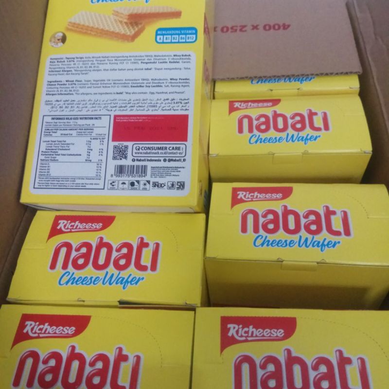 

richeese nabati cheese wafer 150gr 1 dus isi 20 bungkus