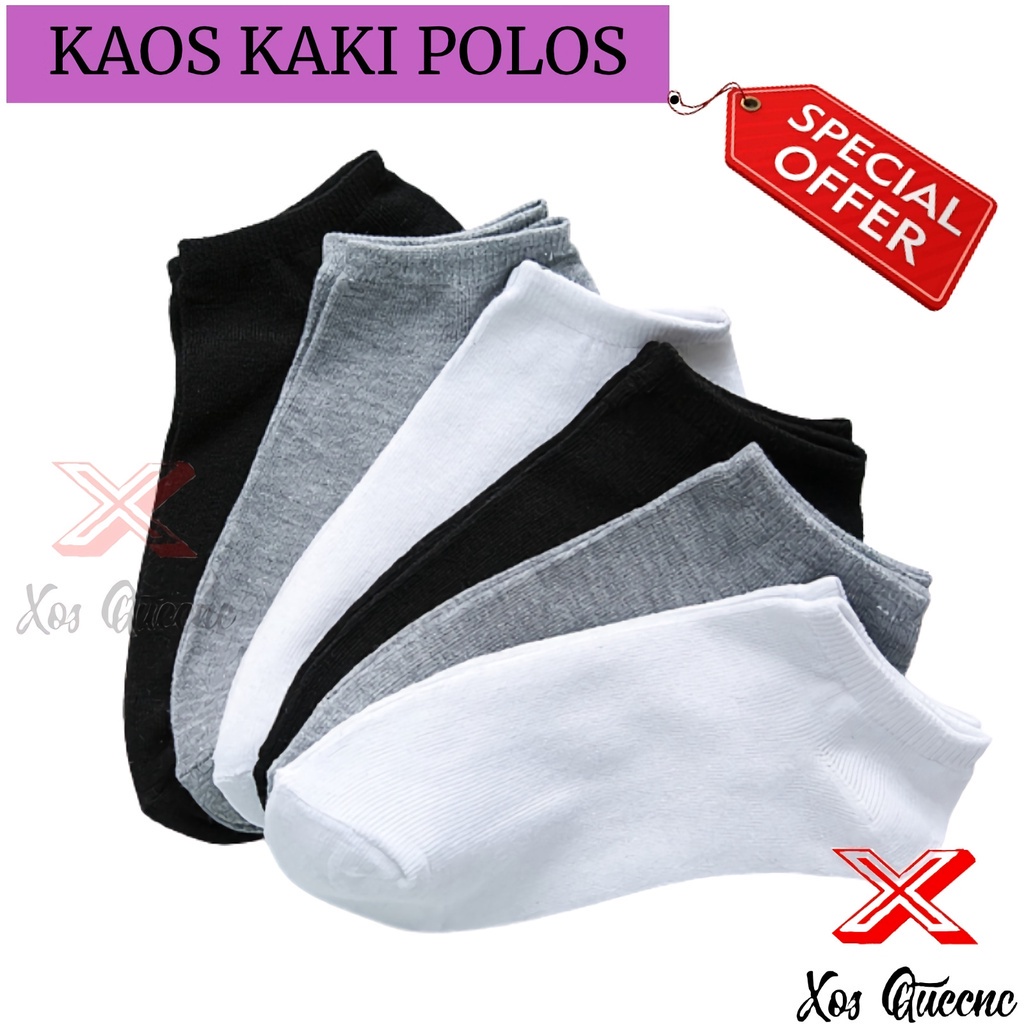 [XOQ] KAOS KAKI POLOS MURAH / KAOS KAKI SEMATA KAKI / KAOS KAKI IMPORT UNISEX