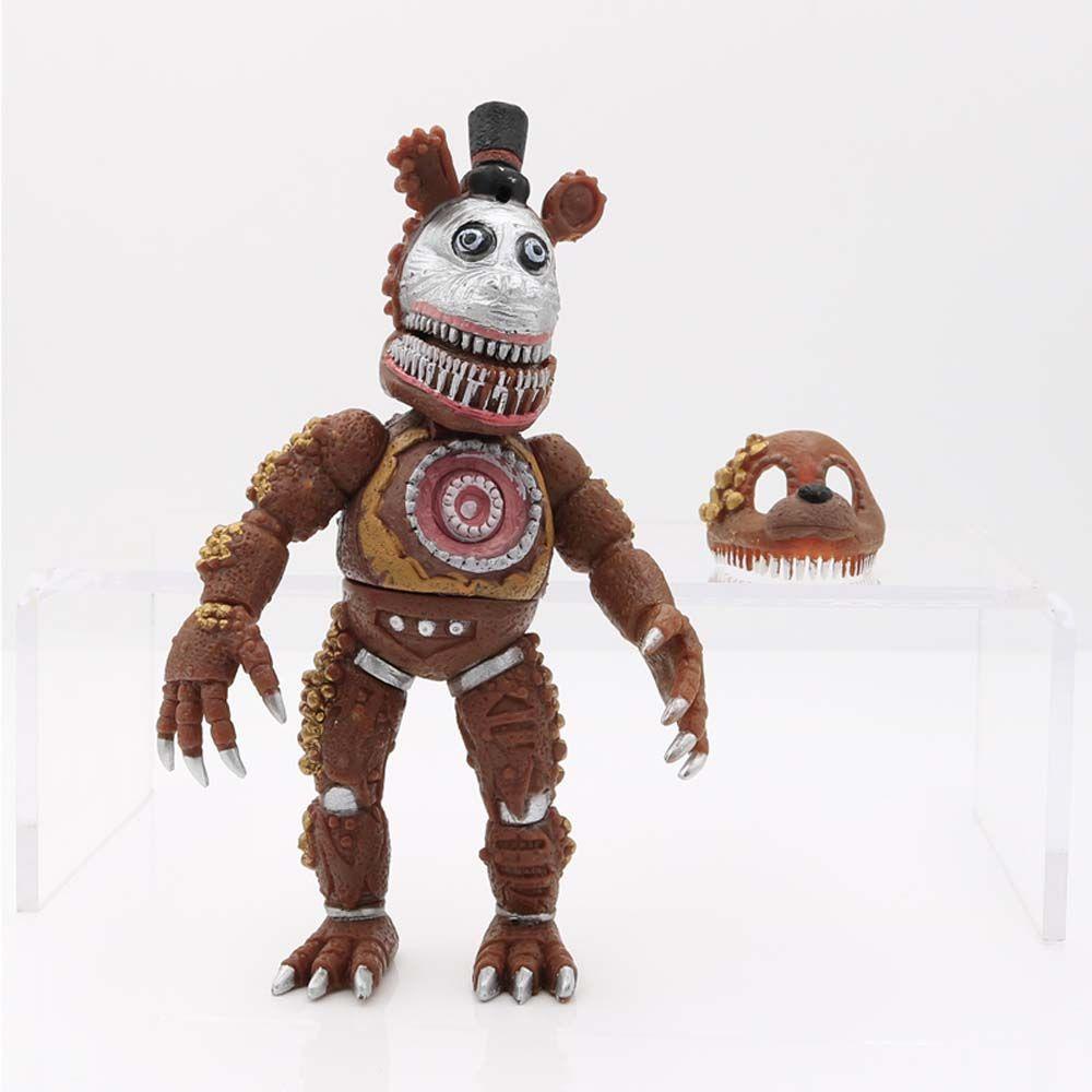 Mxbeauty Lima Malam Di Freddy's FNAF Nightmare PVC Figure Mainan Chica Anime Peripheral Rabbit Freddy Bear Model Kolekte