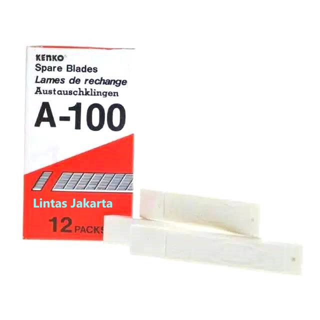 Isi Cutter / Mata Pisau Ukuran Kecil Type A-100 Merk Kenko ( Isi 12 tube )