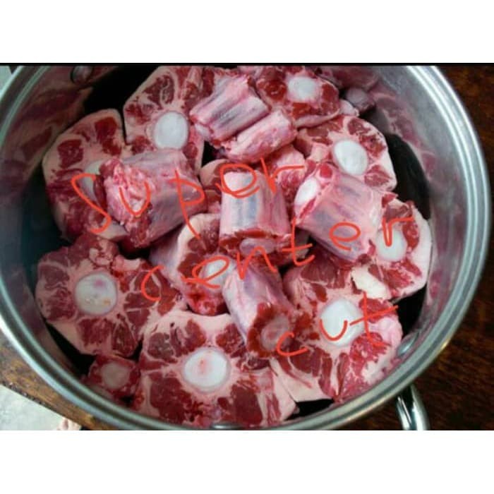 

Buntut Sapi Impor / Oxtail Kualitas Super Banyak Daging ukuran 3-7cm M 500gr