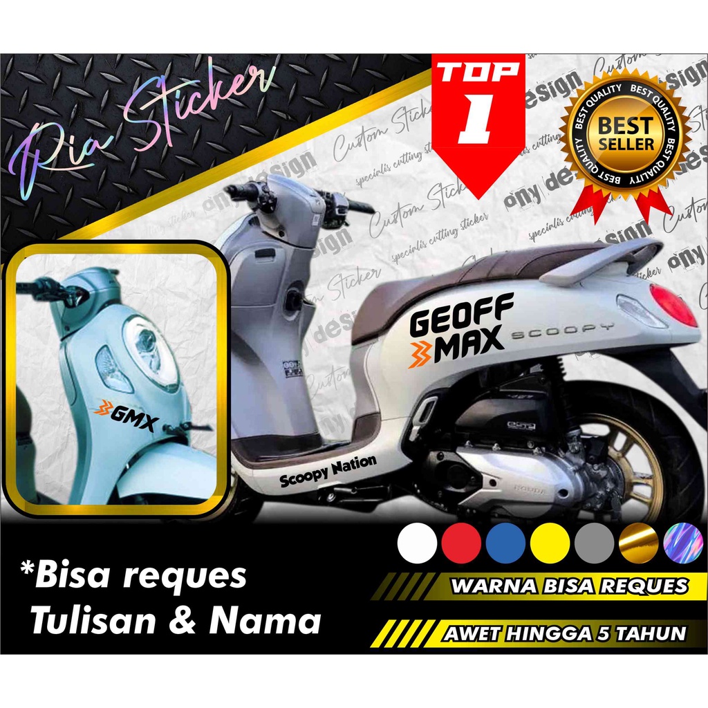 STRIPING SCOOPY GEOF MAX CUTTING STIKER
