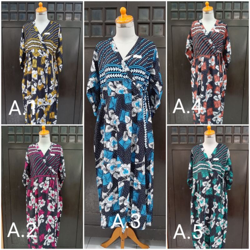 Longdress SLEMPANG HAP lengan 7/8 / Daster Panjang selempang HAP lengan 7/8 Lingkar dada 106