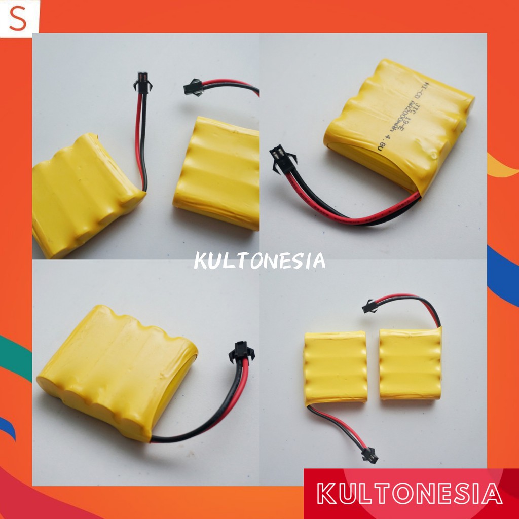 Baterai Rakit AA ni.cd 2000mah 4.8v buat mainan mobil remot konterol