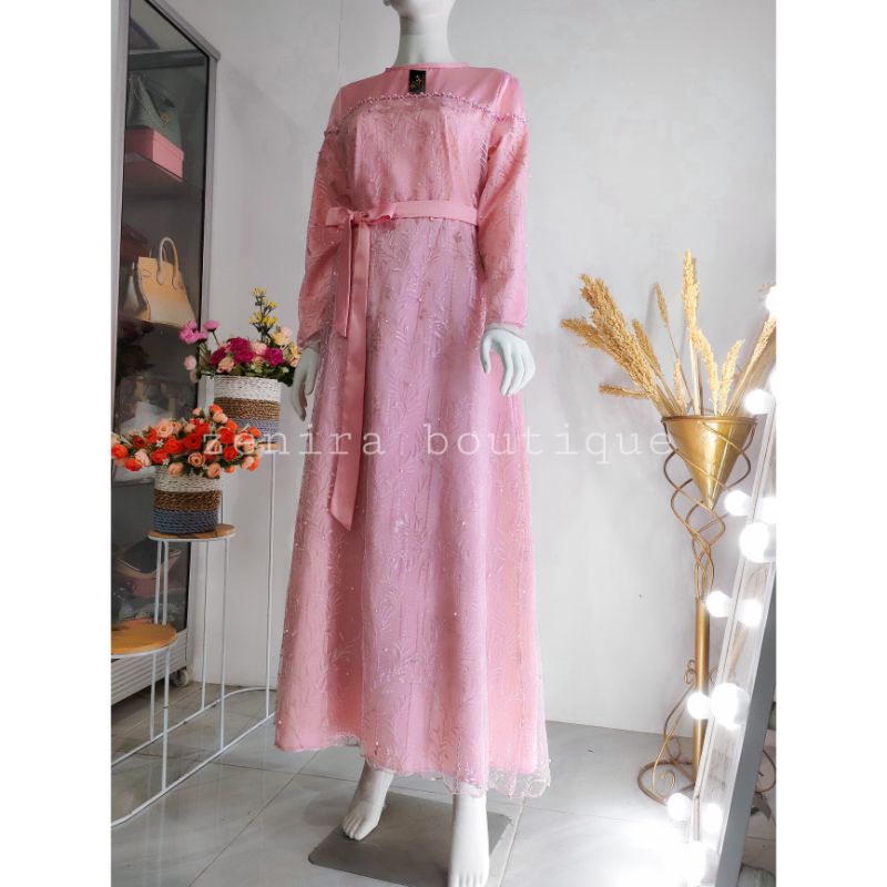 SABRINA MAXY DRESS tulle payet / baju pesta kondangan / couple dan seragam keluarga / Wisuda