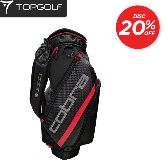 Tas Golf Caddie Bag Cobra Fmax Xebio Black/High Risk Red Golf Bag