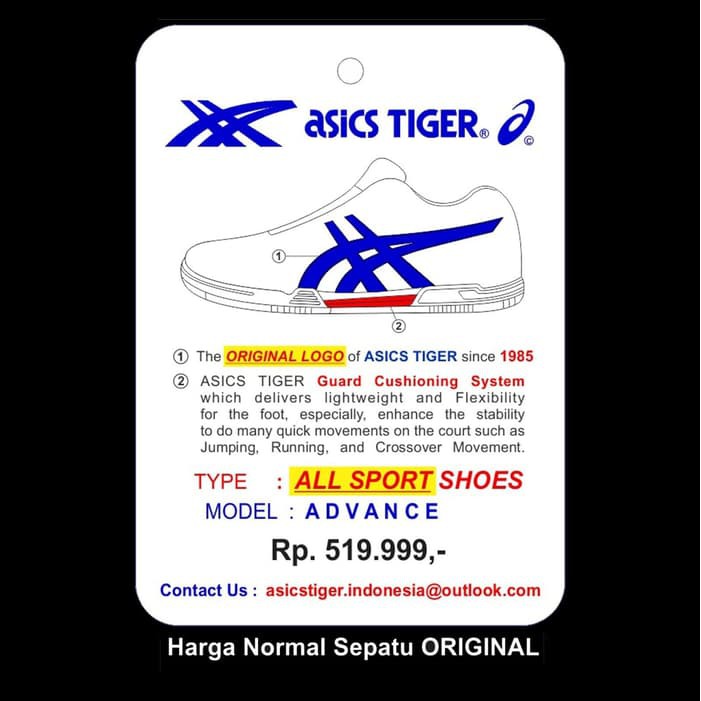 Terbaru Sepatu Tenis Meja Pingpong AsicsTiger ADVANCE Bet Bat Bad Butterfly 1 Limited