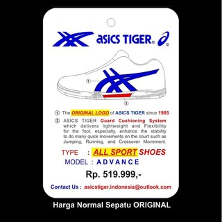 Sepatu Badminton  Bulutangkis AsicsTiger ADVANCE kaos  kaki  