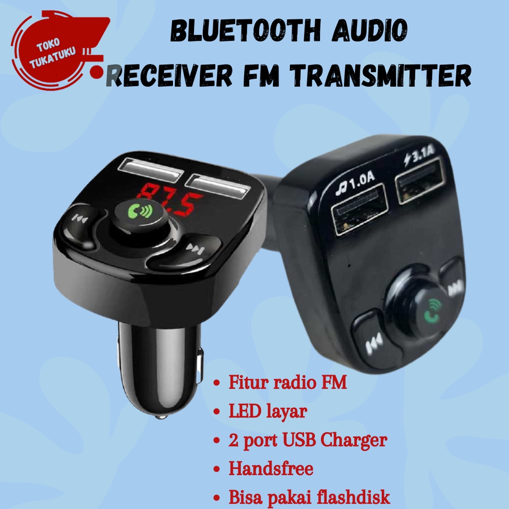Bluetooth Audio Receiver FM Transmitter USB Charger