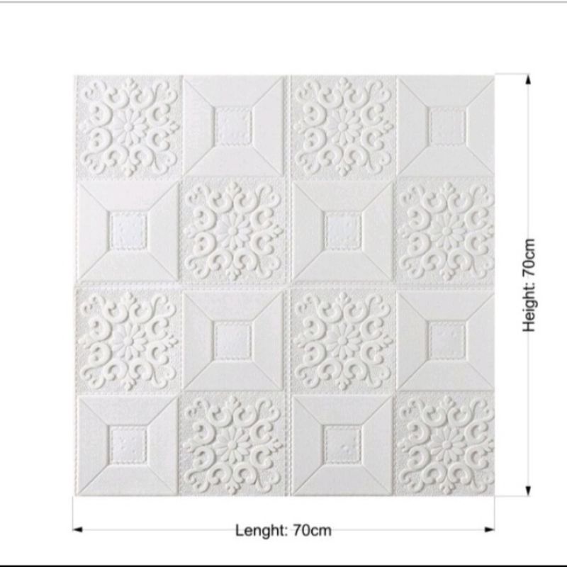 WALLPAPER 3D MOTIF BATIK CLASIC 70X70CM TEBAL 3MM-2