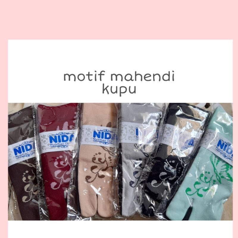 COD.Kaos kaki nida motif mahendi/kaos kaki nida motif hena/kaos kaki muslimah motif murah