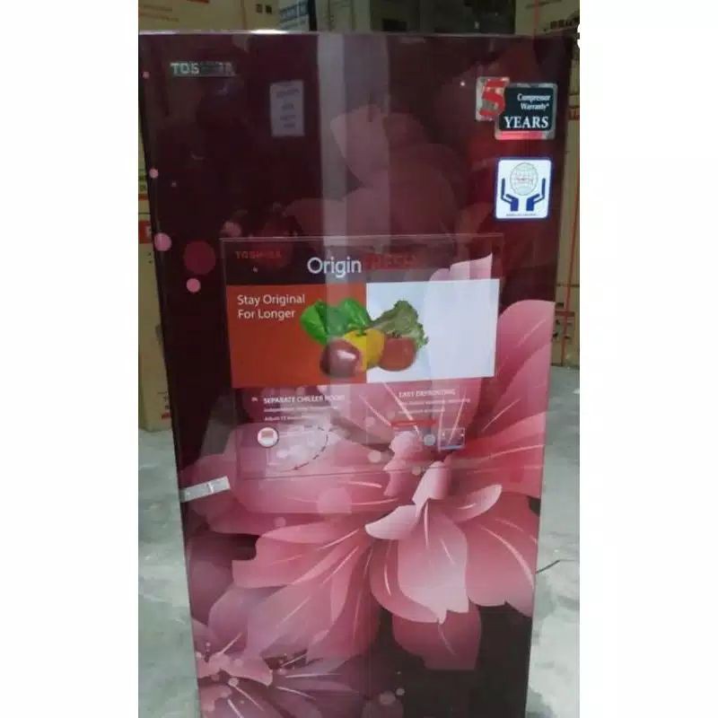 KULKAS TOSHIBA 1 PINTU TYPE GR-RD 235 CC BUNGA