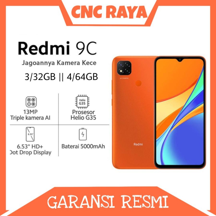 Xiaomi Redmi 9C (TAM) Garansi Resmi TAM Segel 100% | Handphone Redmi 9 C/ HP Xiomi 9C | Android Os Gadget