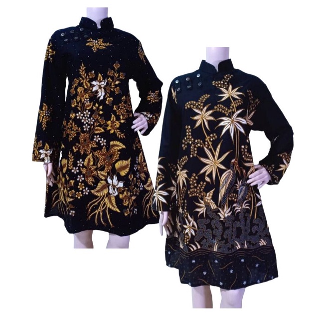 Tunik Batik Cantik Atasan Batik Muslim Modern Ukuran Jumbo M L XL XXL
