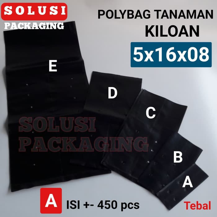 POLYBAG TANAMAN 5X5X16X08 KILOAN/POLYBAG KILOAN PLASTIK TANAMAN