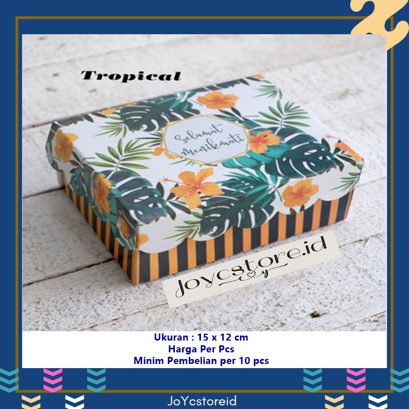

Dus Roti Kotak Kue Cantik R5k TROPICAL Kotak 15x12 Box Kue Jajan / Box Kue / Box Jajan / Box Snack /Dus Kue / Dus Jajan / Kardus Kue /Snack Box