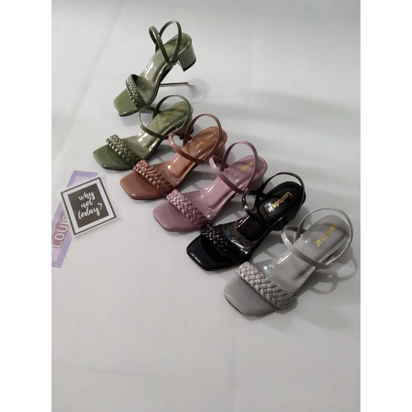 sendal heels kepang tali belakang