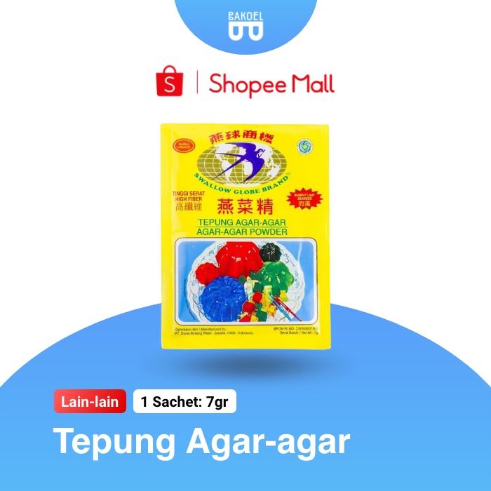 

Tepung Agar - Agar - Swallow - Bakoel Sayur Online
