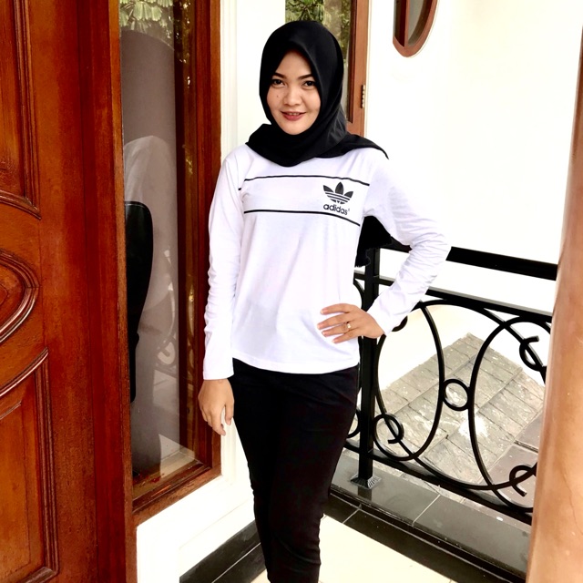 Baju adidas garis lengan panjang tumblr tee adidas hitam Baju adidas garis lengan panjang tumblr tee adidas hitam
