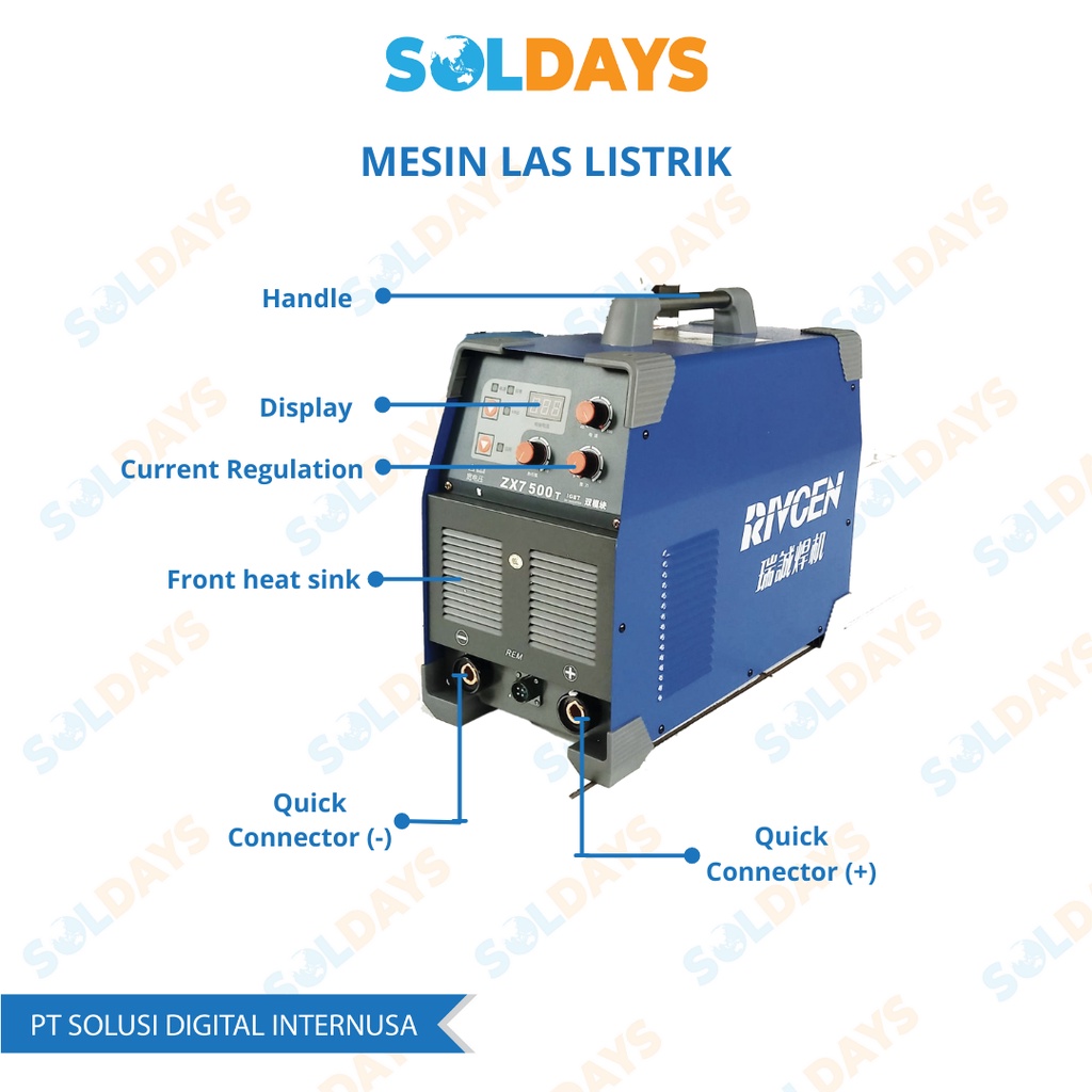 Mesin Las Inverter Las Trafo Las/Mesin Las Listrik ZX-7-500T RIVCEN