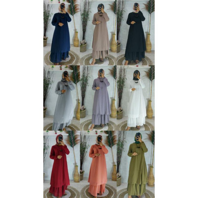 Gamis Malaysia polos by Abrorr muslim fashion