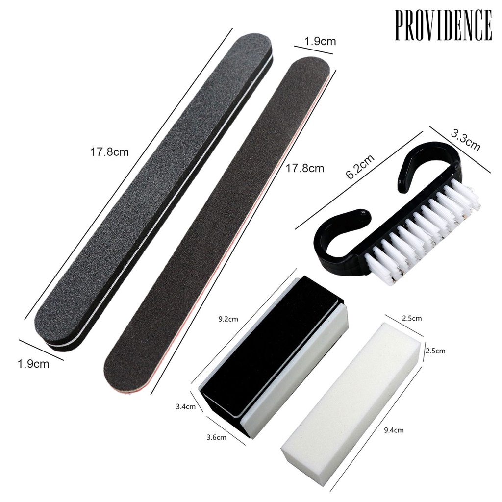 Providence 1 Set Kikir Kuku Multifungsi Anti Abrasion Dengan Brush Buffer Untuk Manicure / Pedicure