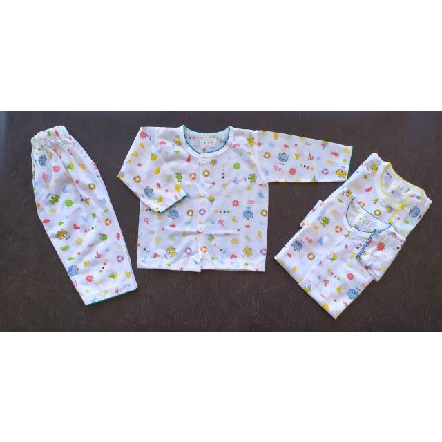 Setelan Baju Tidur Bayi Lengan Panjang Print 0-3 bulan