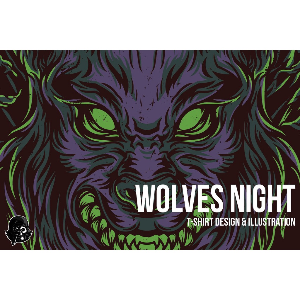 Wolves Night Tshirt Design - Vector Designs
