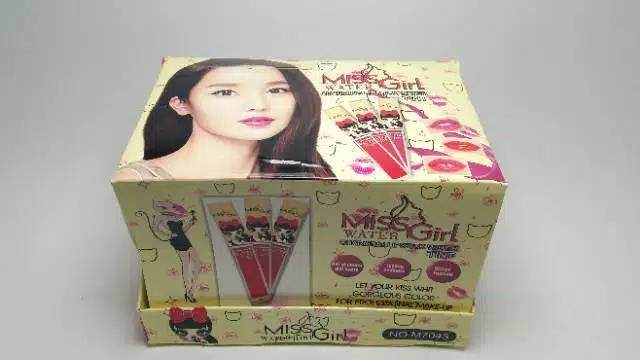 LIPSTICK WATER TINT MISS GIRL No.M7043 HARGA 6 PCS