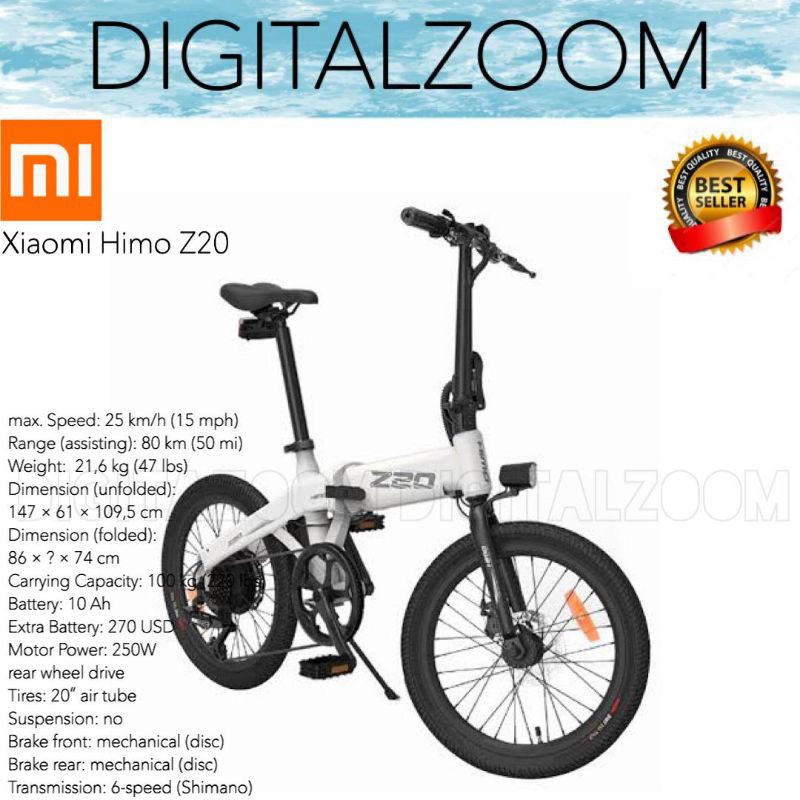 Promo Toko  Xiaomi Himo Z20 Electric Bicycle - Sepeda Xiaomi - Sepeda Listrik