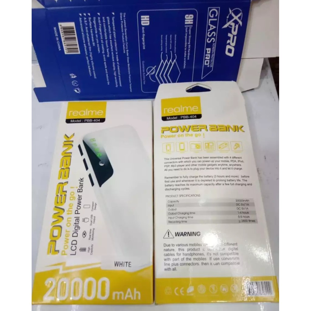 PB POWERBANK POWER BANK REALME MURAH KAPASITAS 20000 mAh PBB 404