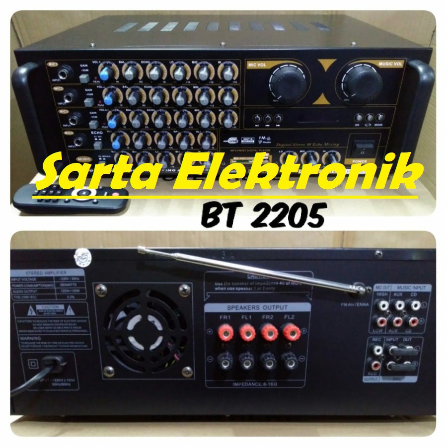 Power Amplifier Karaoke Sansui BT 2205 / Sansui BT2205 Bluetooth USB SD Radio