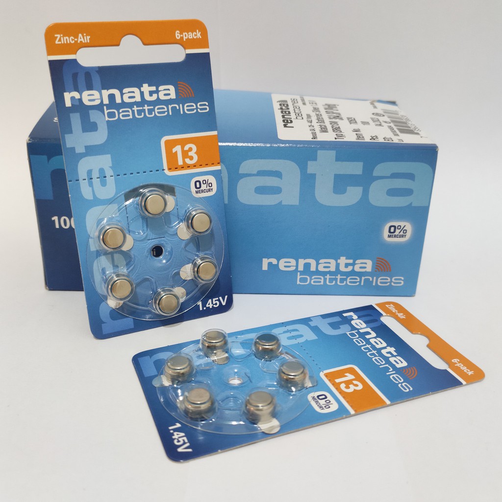 Original battery Alat Bantu dengar Renata Zinc Air ZA13 13A,D13 AC13E/EZ P13 PR13H PR48 AG5