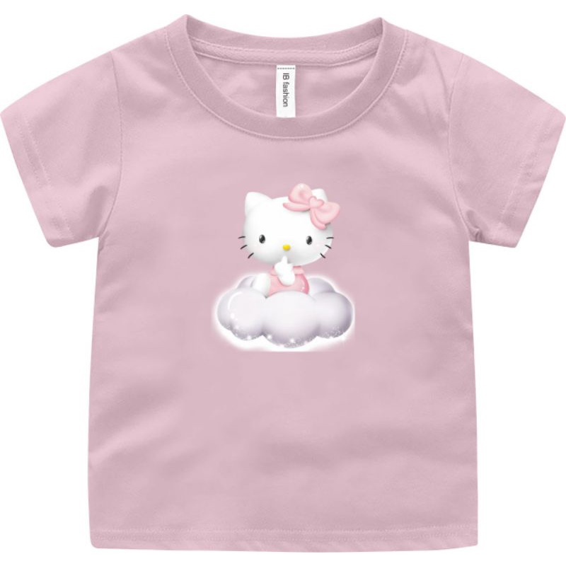 Kaos Anak Cewek Kitty Awan Umur 2-10 tahun Baju Anak Perempuan T-Shirt anak Ank