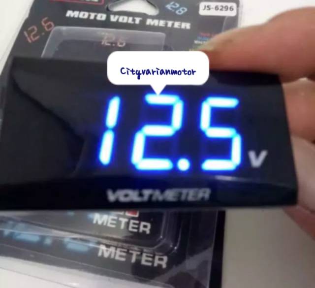 Voltmeter aki X case Modish Volt meter Voltmeter pengukur aki motor waterproof