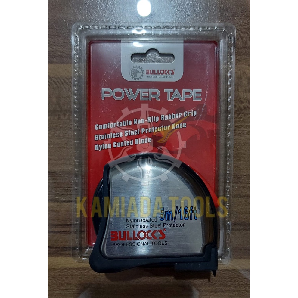 Meteran stainless 5 meter/16 ft BULLOCKS/Meteran BULLOCKS