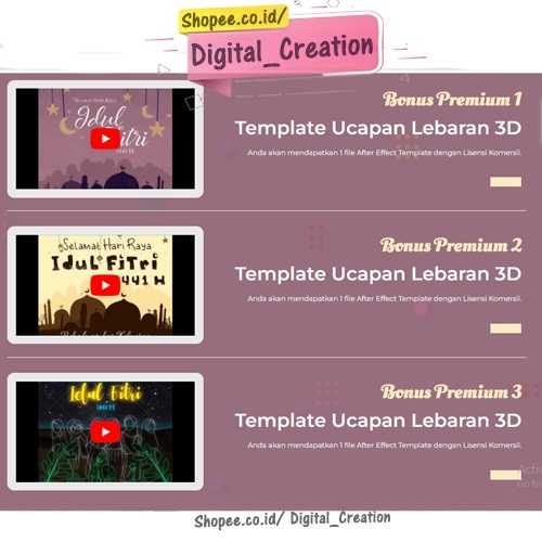 ASTA Digital Kursus dan Template Ucapan Lebaran Ramadhan 3D