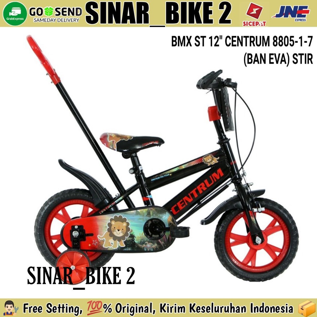 Sepeda Anak BMX CENTRUM CT 8805 -1-7 Ukuran 12 Inch Tongkat Stir