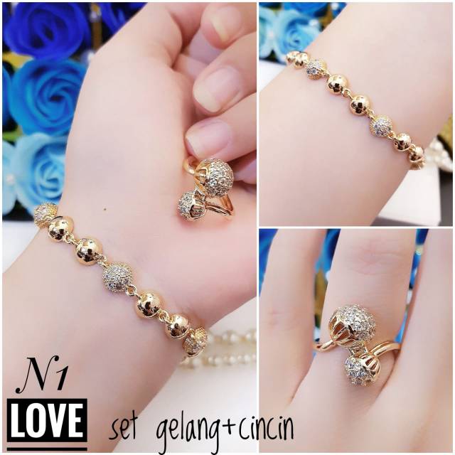 Xuping set perhiasan lapis emas 24k 2751j