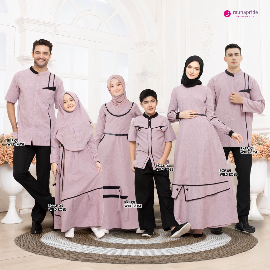 Sarimbit Couple RAUNA SR 04 Wild Rose / RKF 04 - RGF 04 - RRF 04 - RGAF 04 - RKAF 04 Wild Rose Dusty / Fashion Muslim