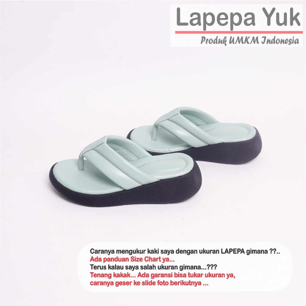 LAPEPA YUK - Sandal Platform Anak Perempuan Usia 2 sampai 10 Tahun ZELDA KIDS ALL COLOR Sendal Anak cewek Wedges Wanita Empuk Model Jepit Japit Warna Hitam Lucu Cantik cewe Slop Usia Umur 3 4 5 6 7 8 9 thn Tahun Premium Ori Original Mall Official Store