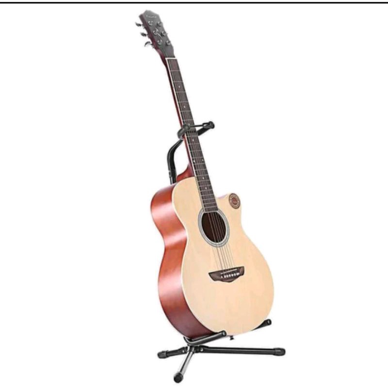 Stand Gitar Akustik Elektrik Single long Neck Taffstudio