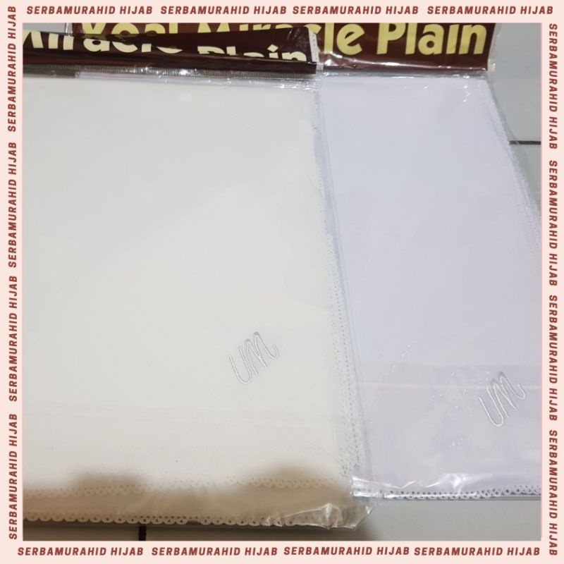 HIJAB SEGIEMPAT VOAL MRACLE UMAMA 110X110 KHUSUS PUTIH BERSIH DAN PUTIH TULANG