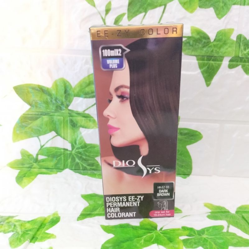 DIOSYS DARK BROWN COKLAT TUA EE-ZY PERMANENT HAIR COLORANT CAT PEWARNA SEMIR RAMBUT UBAN